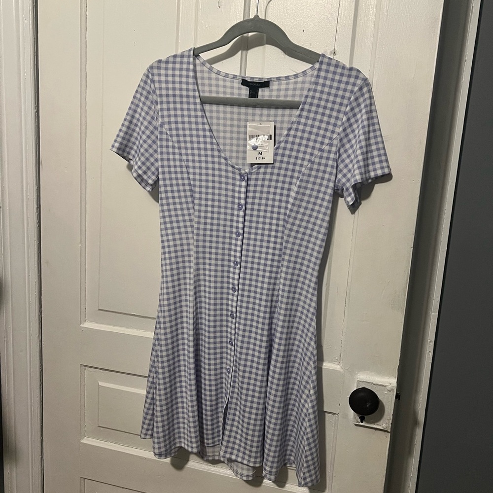 Forever 21 Lavender Gingham Mini Dress